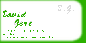 david gere business card